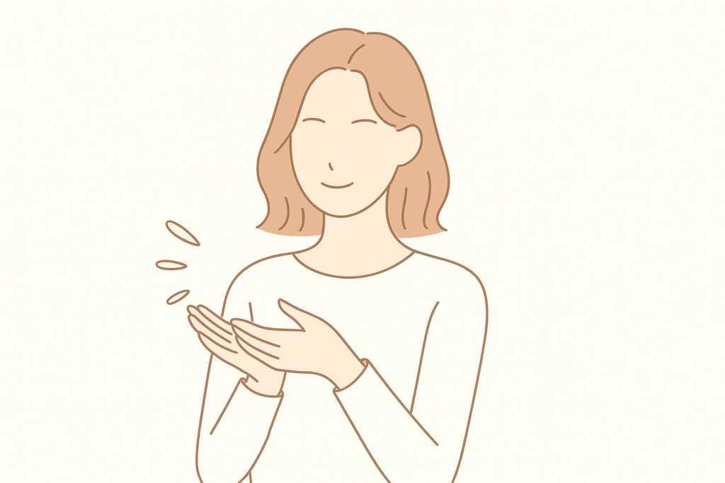 閃く女性