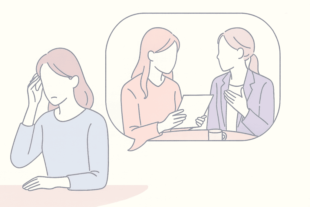 想像する女性