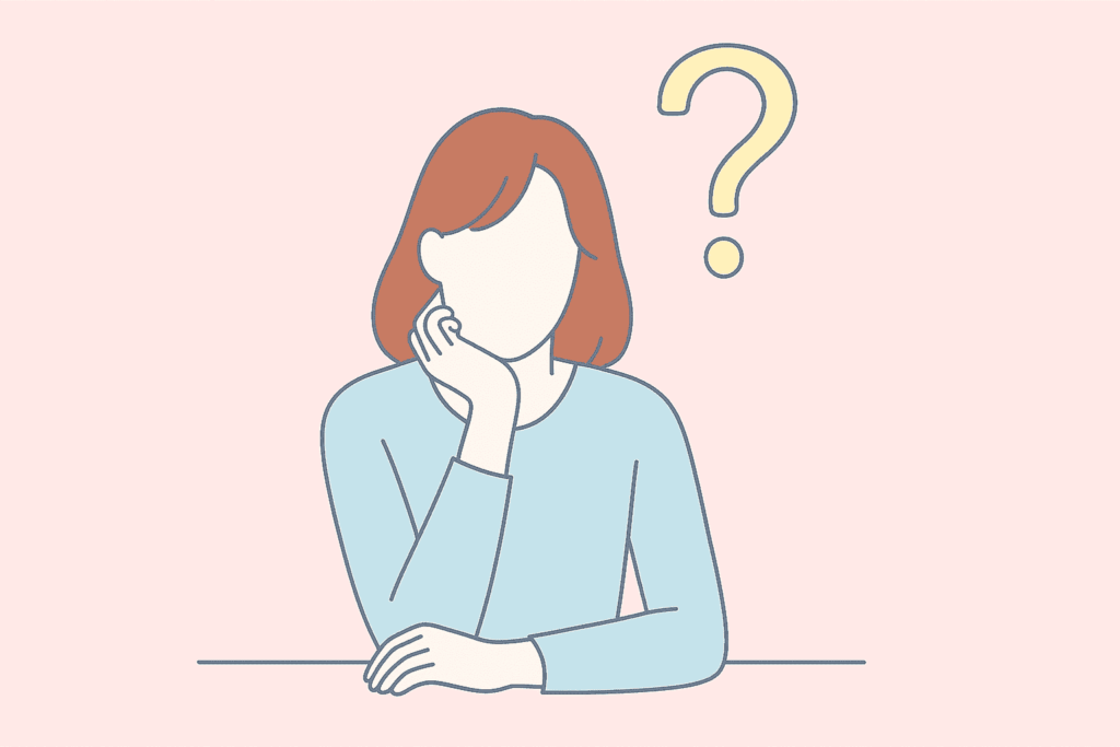 はてな?考える女性