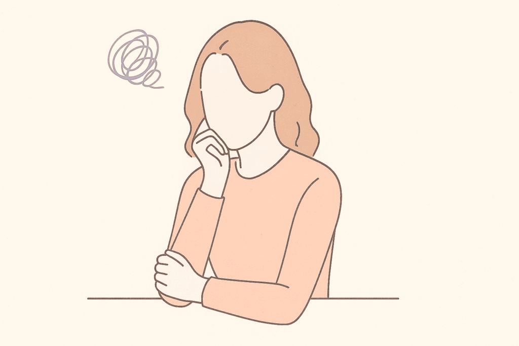 モヤモヤする女性